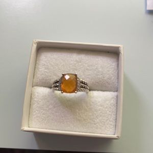 David Yurman Wheaton Petite ring citrine diamond, size 7